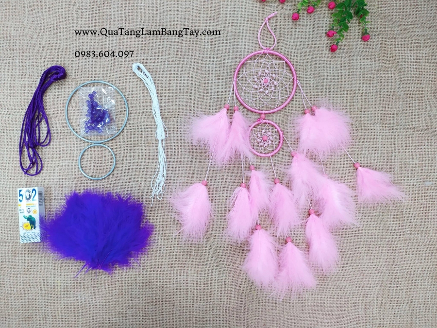 combo nguyên liệu làm dreamcatcher 